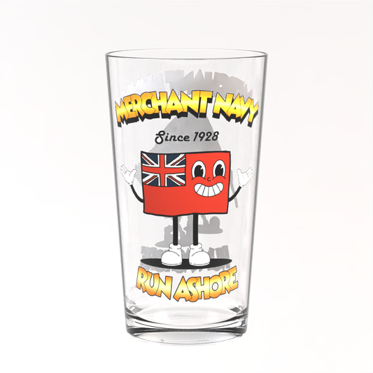 Pint glass, Merchant Navy run ashore
