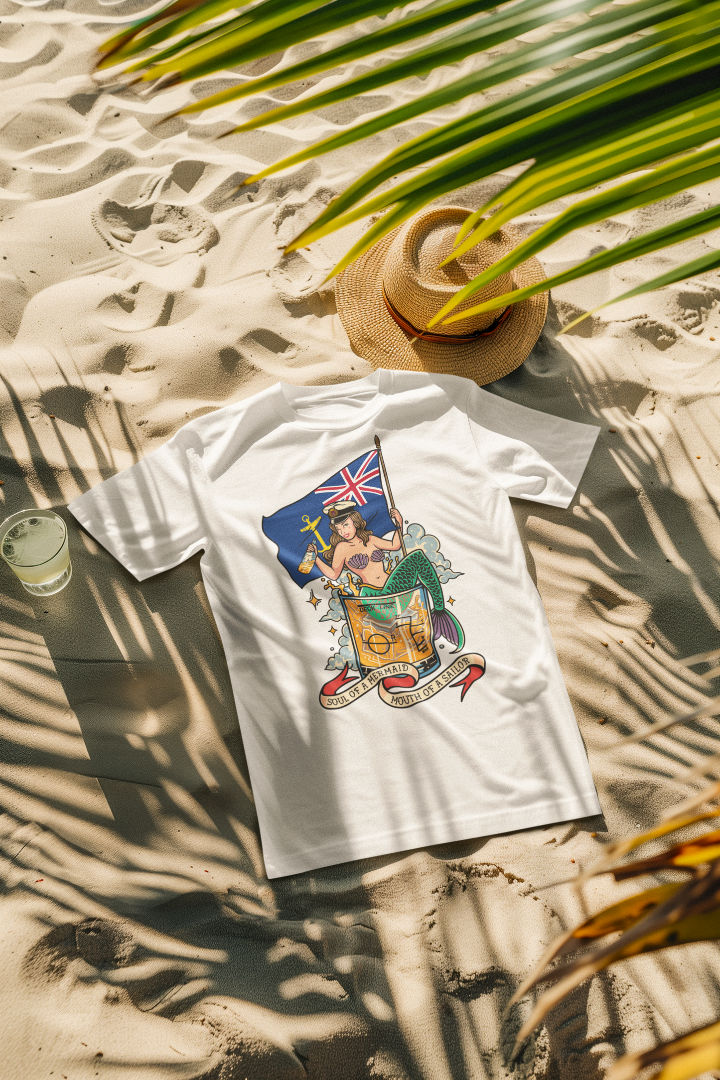 Organic cotton unisex t-shirt, Royal Fleet Auxiliary (RFA) mermaid