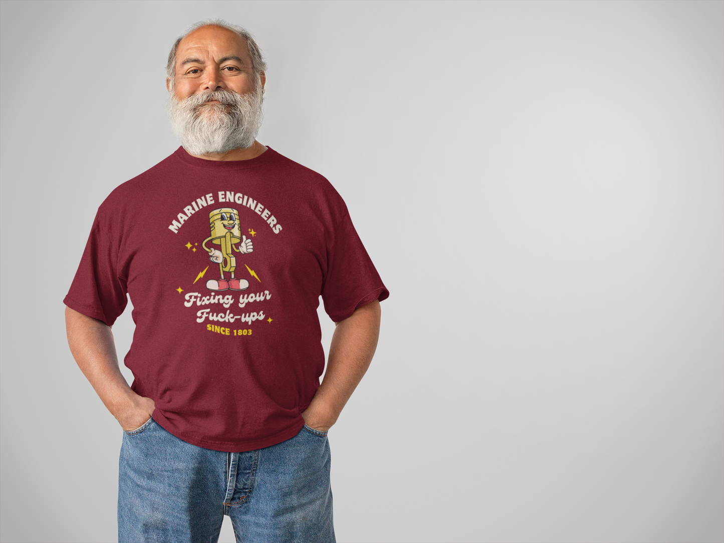 Organic cotton unisex t-shirt (Marine engineers, fixing your fuck-ups since 1803)