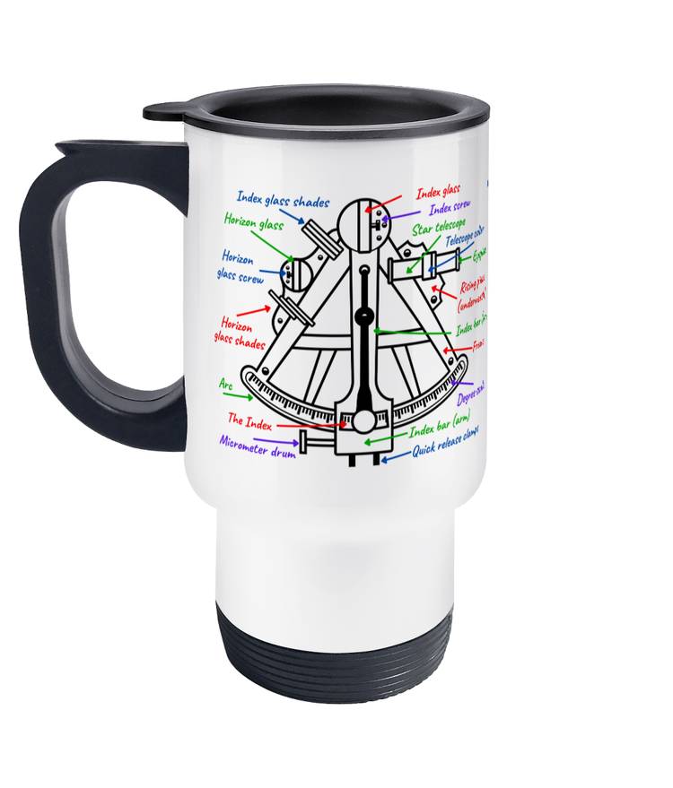 Marine navigation travel mugs Great Harbour Gifts