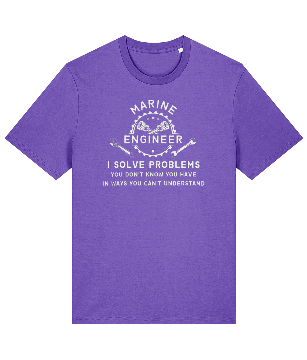 Organic cotton unisex t-shirt ( Marine engineer problem solver)