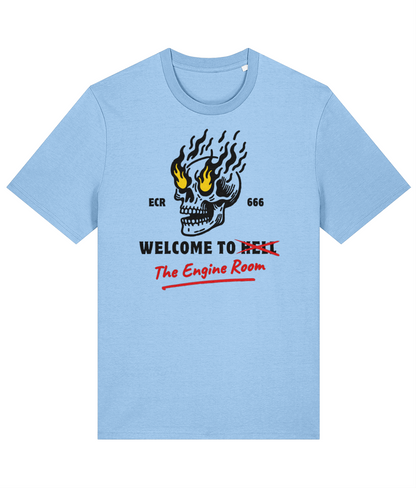 Organic cotton unisex t-shirt, Welcome to hell (The engine room)