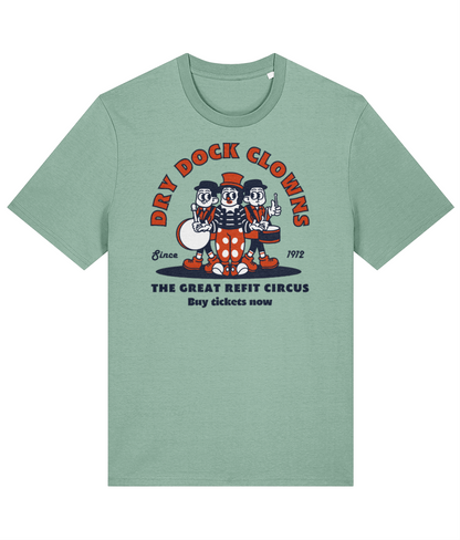Organic cotton unisex t-shirt (Dry dock clowns)