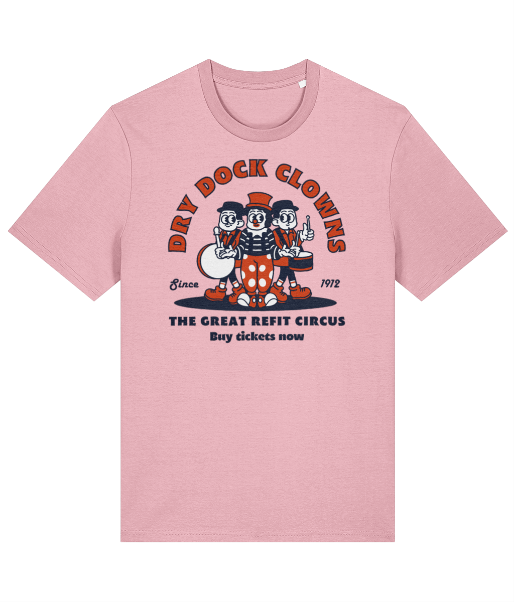 Organic cotton unisex t-shirt (Dry dock clowns)