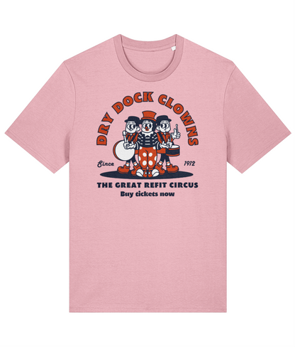 Organic cotton unisex t-shirt (Dry dock clowns)