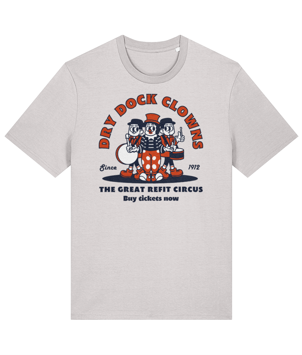 Organic cotton unisex t-shirt (Dry dock clowns)