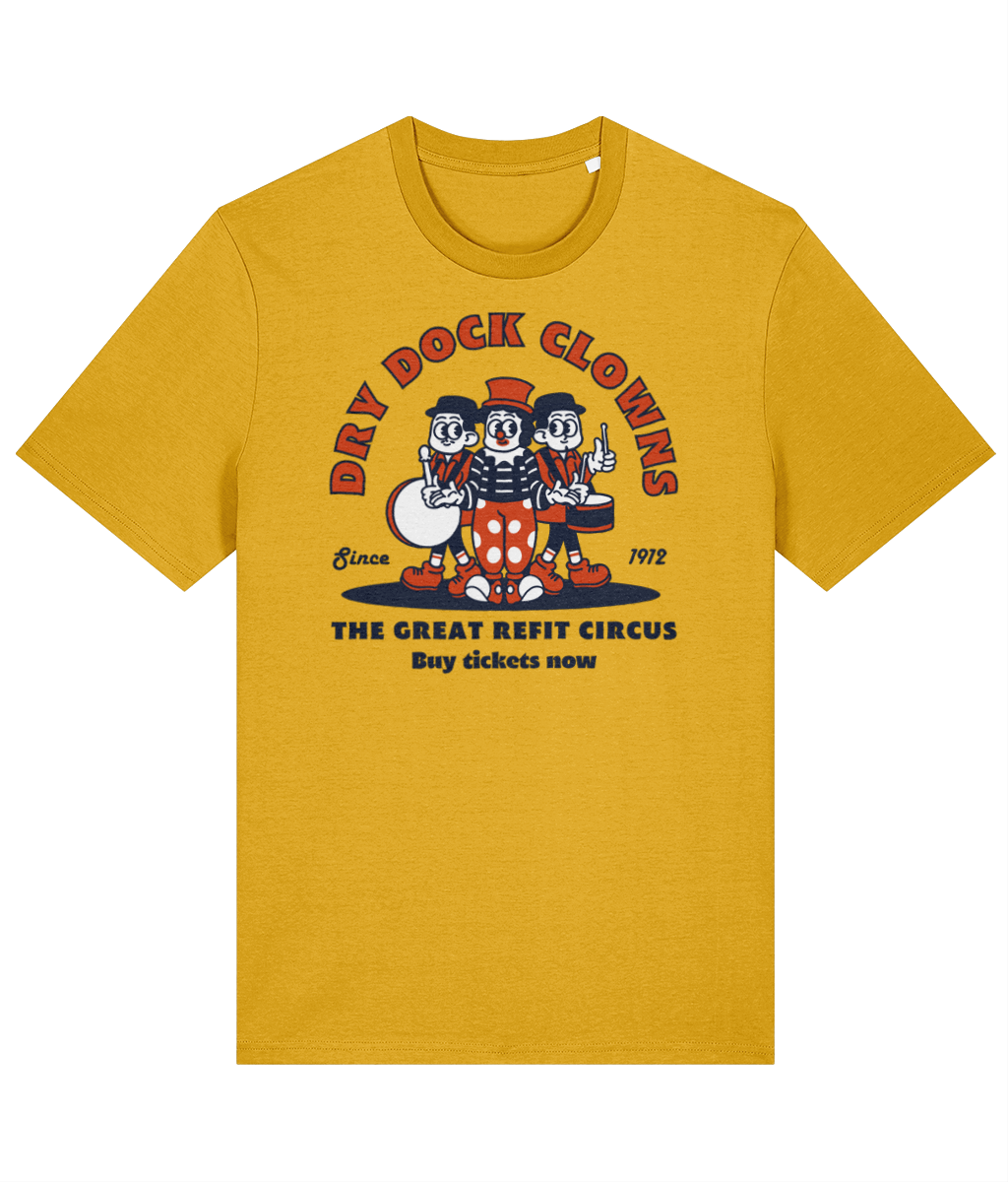 Organic cotton unisex t-shirt (Dry dock clowns)