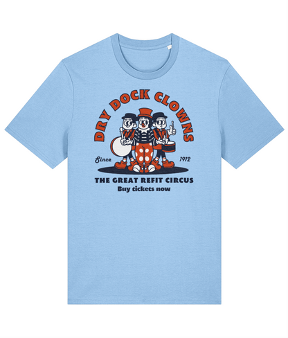 Organic cotton unisex t-shirt (Dry dock clowns)