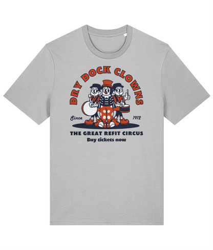 Organic cotton unisex t-shirt (Dry dock clowns)