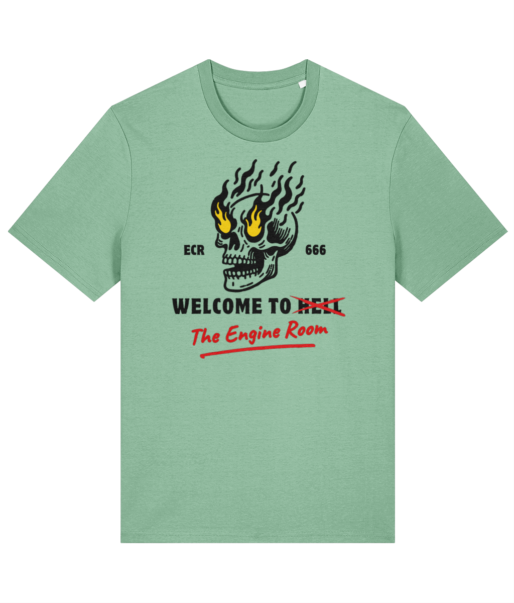 Organic cotton unisex t-shirt, Welcome to hell (The engine room)