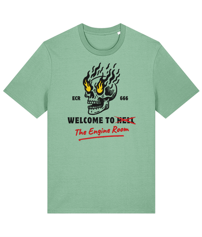 Organic cotton unisex t-shirt, Welcome to hell (The engine room)
