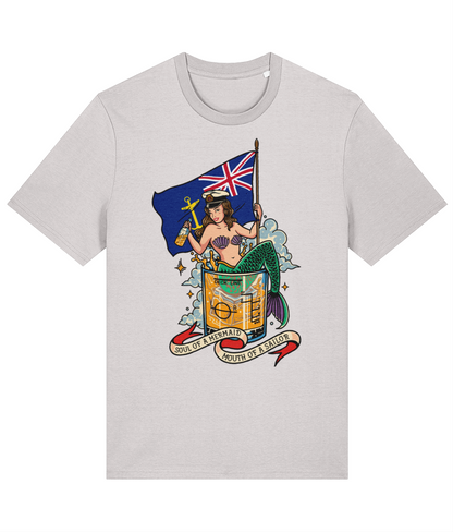 Organic cotton unisex t-shirt, Royal Fleet Auxiliary (RFA) mermaid