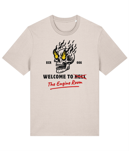 Organic cotton unisex t-shirt, Welcome to hell (The engine room)