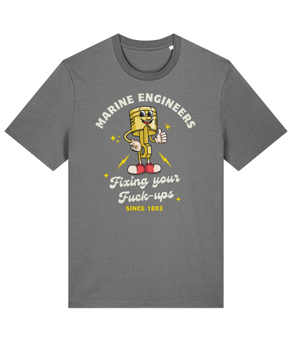 Organic cotton unisex t-shirt (Marine engineers, fixing your fuck-ups since 1803)