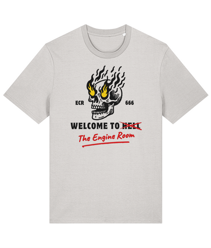 Organic cotton unisex t-shirt, Welcome to hell (The engine room)