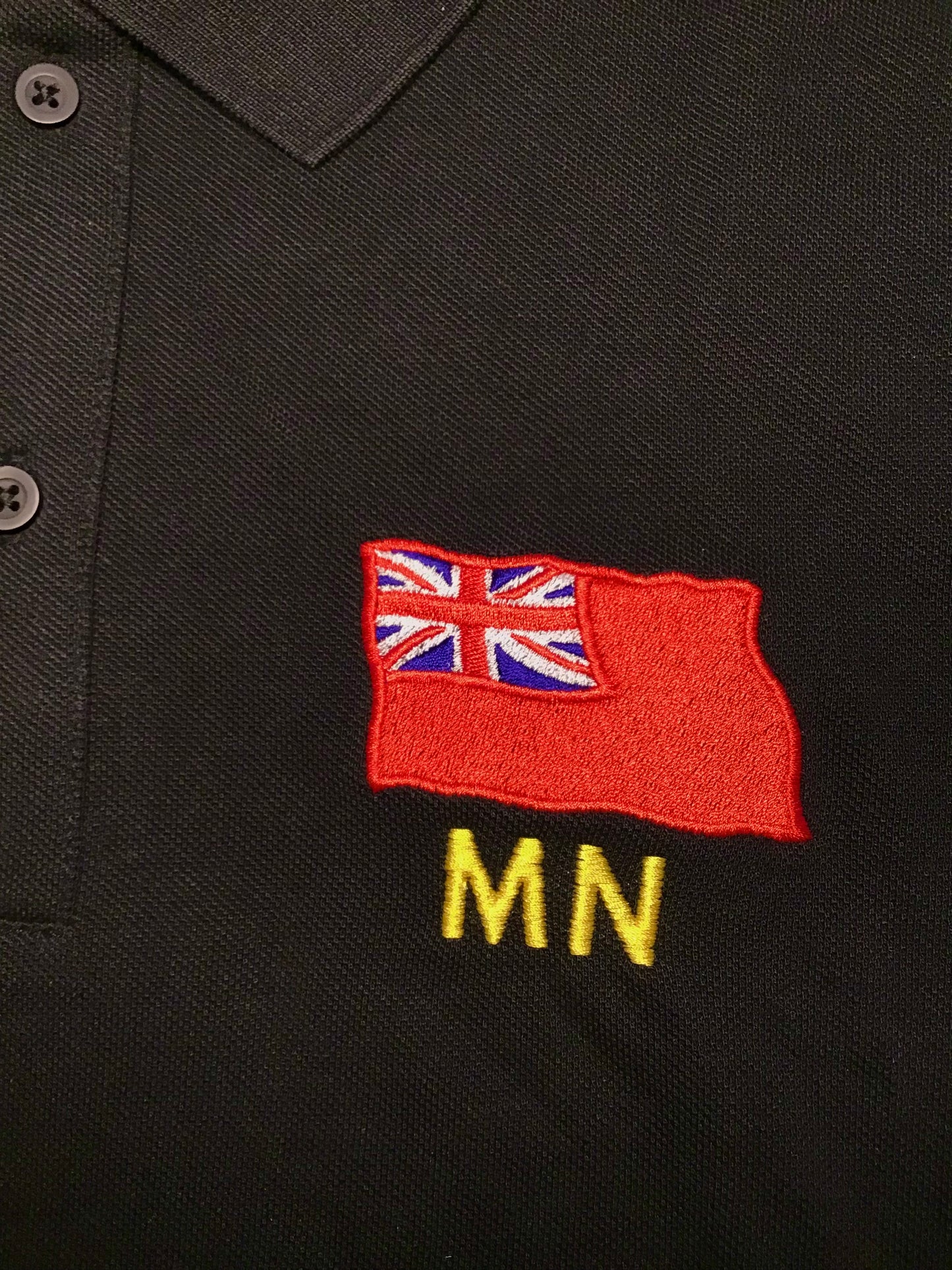 Unisex cotton polo shirt - embroidered (Red ensign)