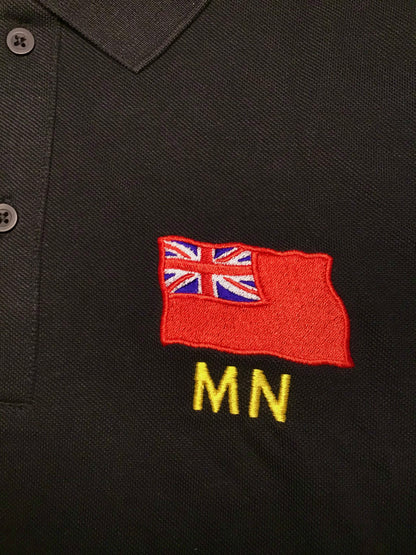 Unisex cotton polo shirt - embroidered (Red ensign)