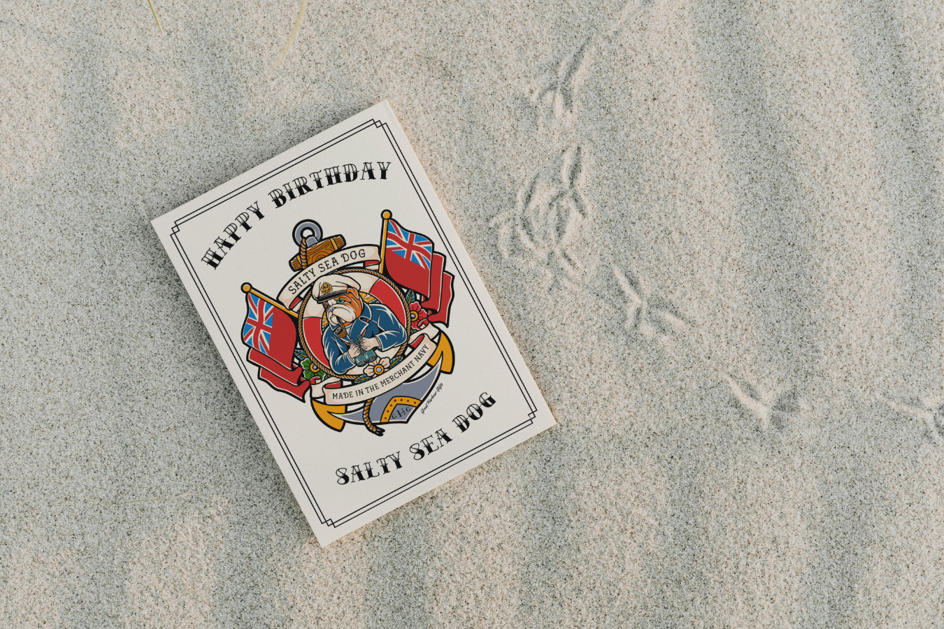 Nautical Birthday card, Salty sea dog.