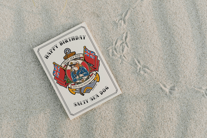 Nautical Birthday card, Salty sea dog.
