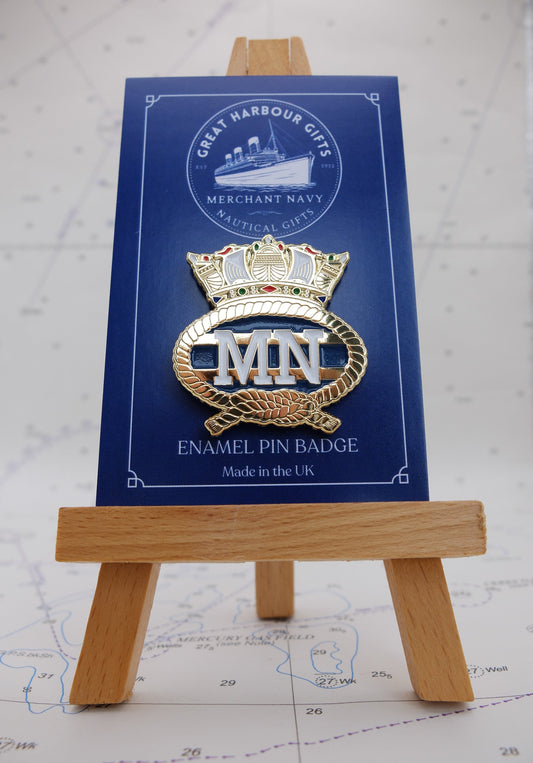 Enamel pin badge (Merchant Navy Crest)