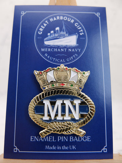 Enamel pin badge (Merchant Navy Crest)