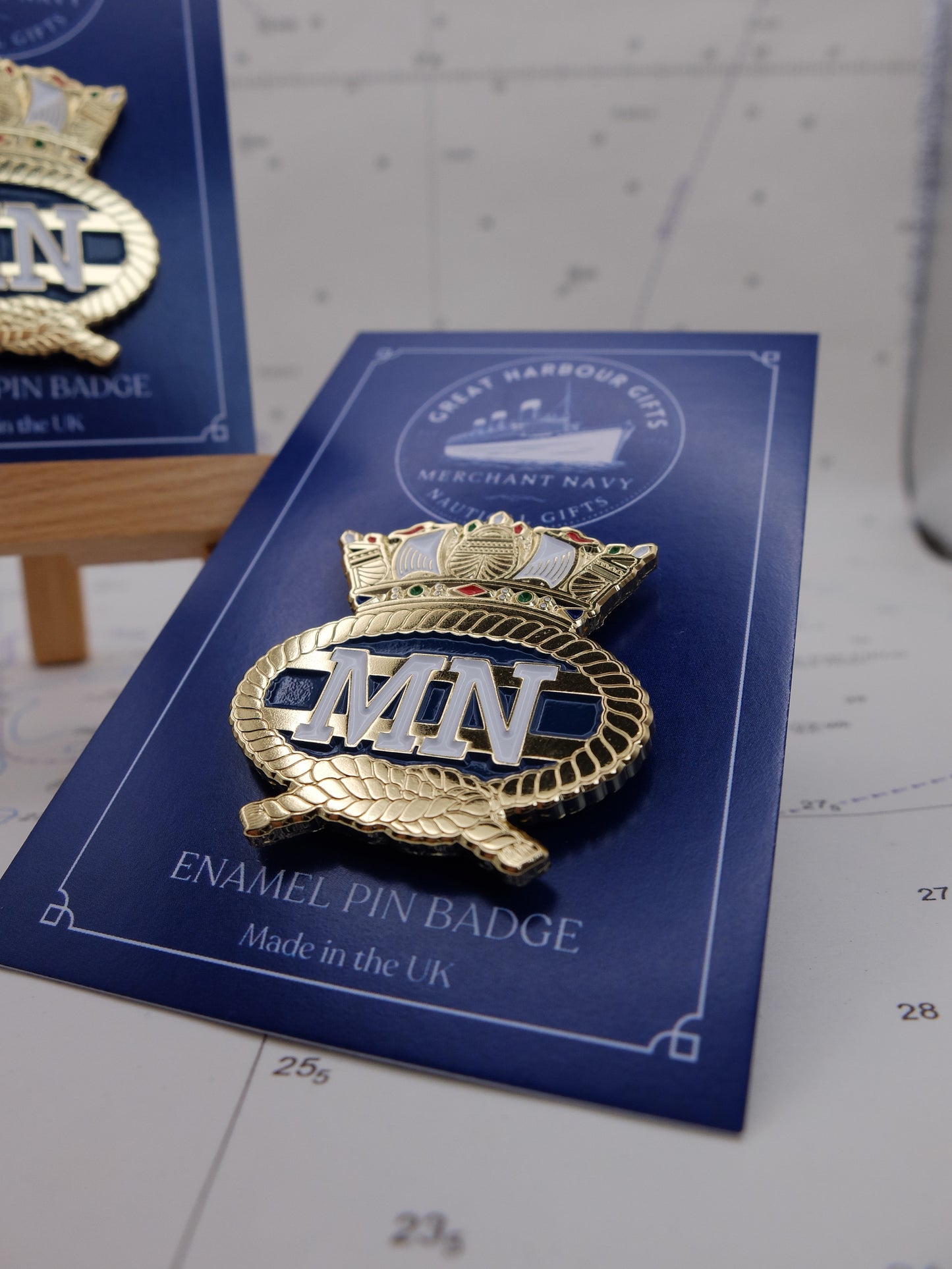 Enamel pin badge (Merchant Navy Crest)