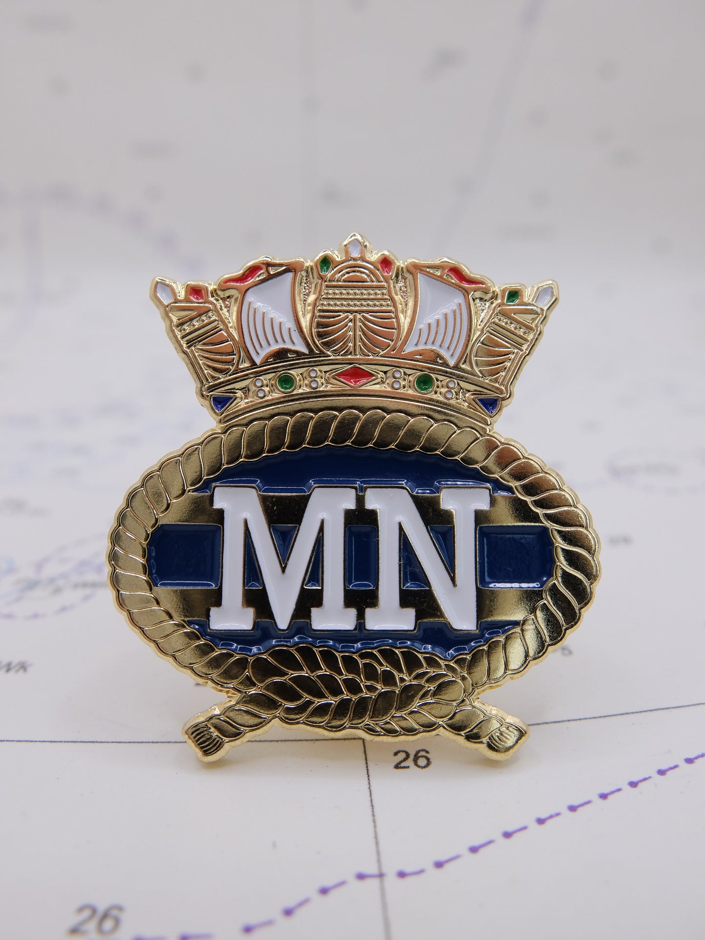 Enamel pin badge (Merchant Navy Crest)