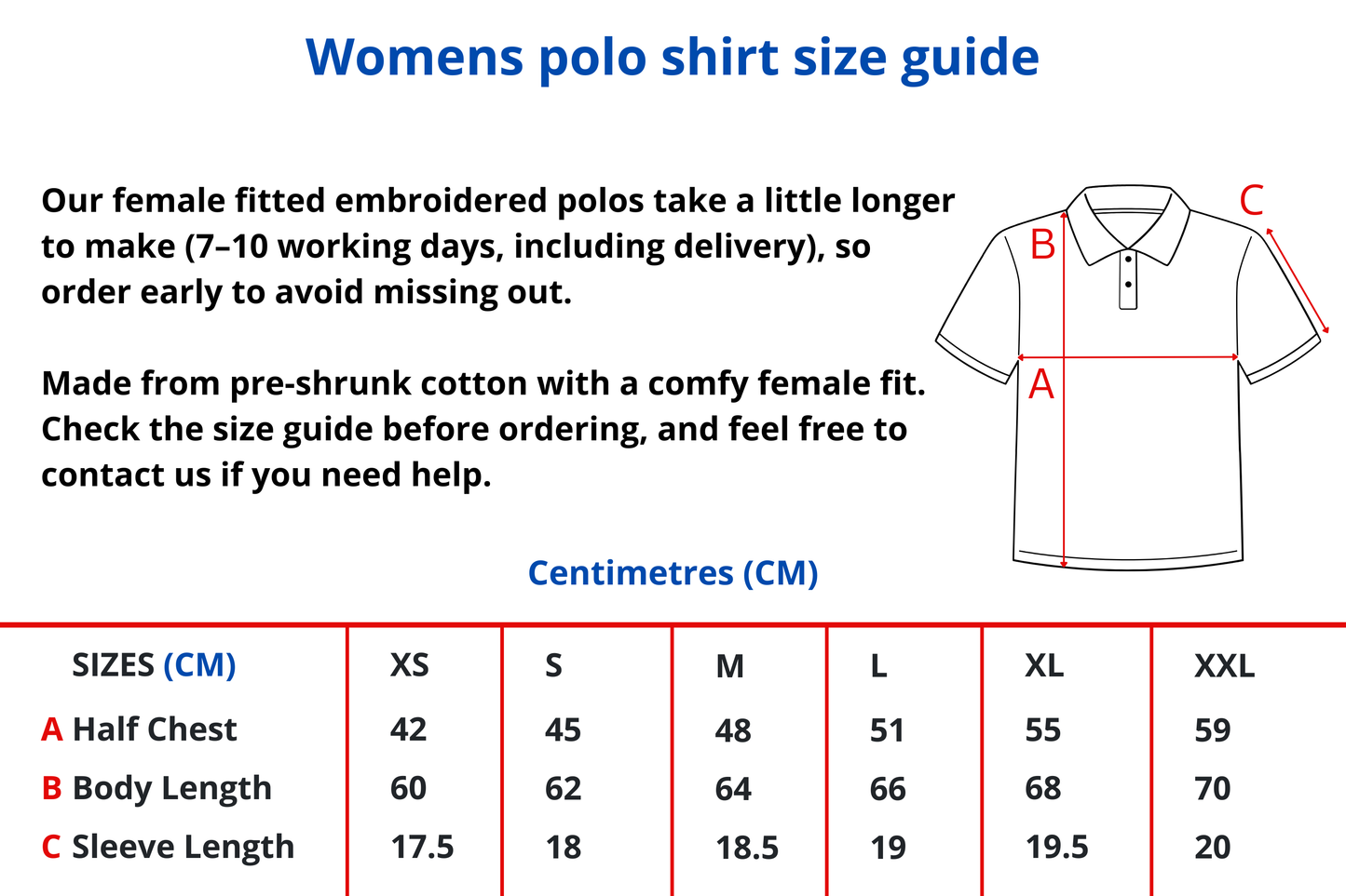 Female fitted organic cotton polo shirt (Embroidered Merchant Navy Badge)