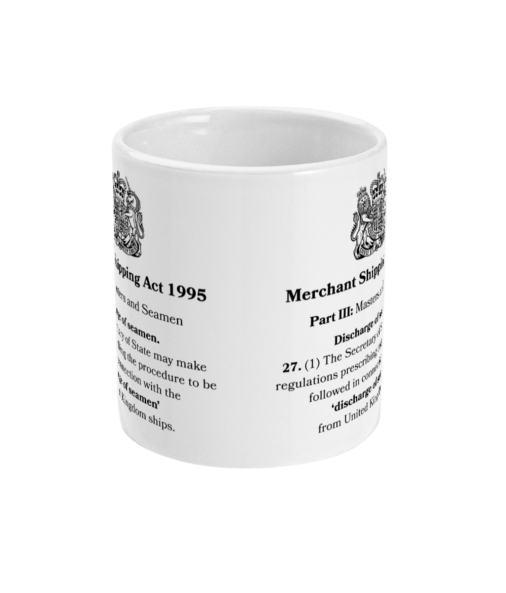 Merchant Shipping Act 1995 mug (Discharge of seamen)