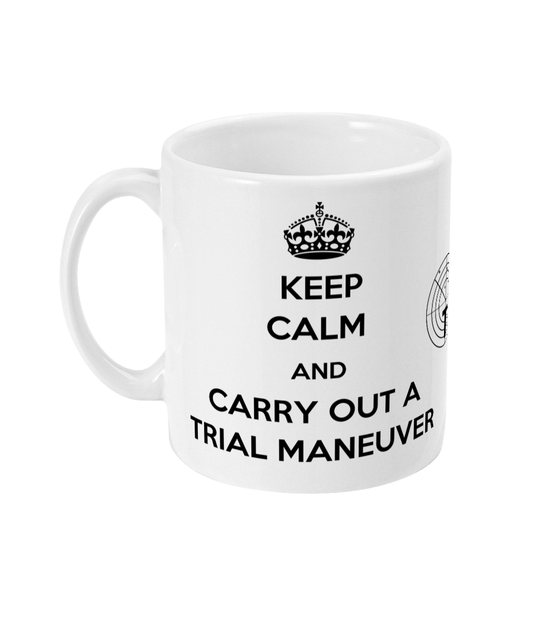 Keep calm and carry out a trial maneuver mug (radar) Great Harbour Gifts