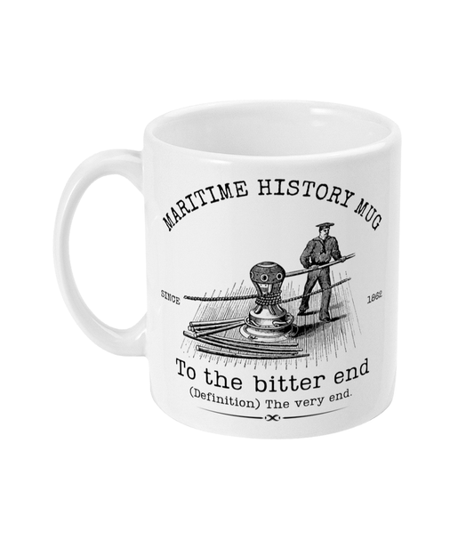 Maritime history mug, To the bitter end Great Harbour Gifts