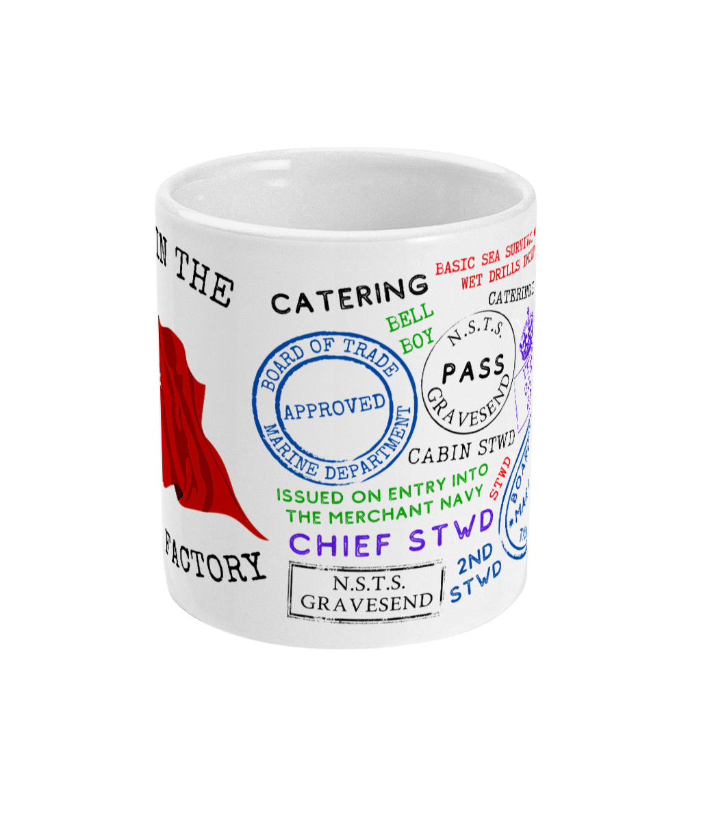 N.S.T.S Gravesend 'Peanut factory' mug (Steward version) Great Harbour Gifts