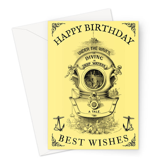 Nautical Birthday Card, Vintage Divers Helmet Great Harbour Gifts