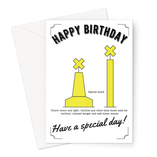 Nautical Birthday card, Special mark buoy. Great Harbour Gifts