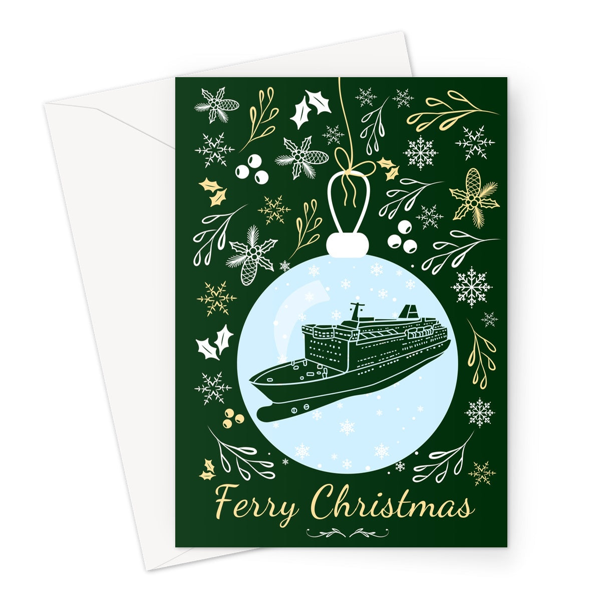 Nautical Christmas card (Ferry Christmas) Great Harbour Gifts