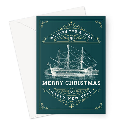 Nautical Christmas card, HMS VICTORY (Royal Navy) Great Harbour Gifts