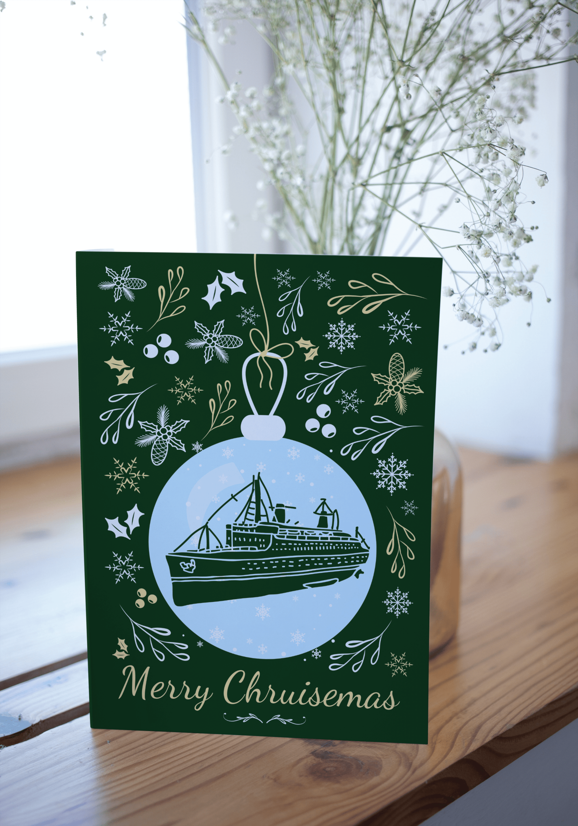 Nautical Christmas card (Merry Cruise-mas) Great Harbour Gifts