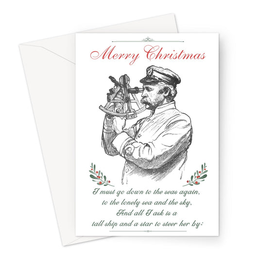Nautical Christmas card (Noon day sight at sea on Christmas day) Great Harbour Gifts