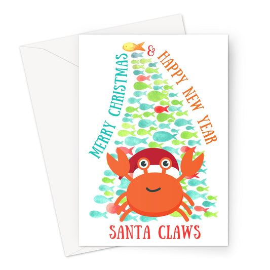 Nautical Christmas card (Santa claws) Great Harbour Gifts