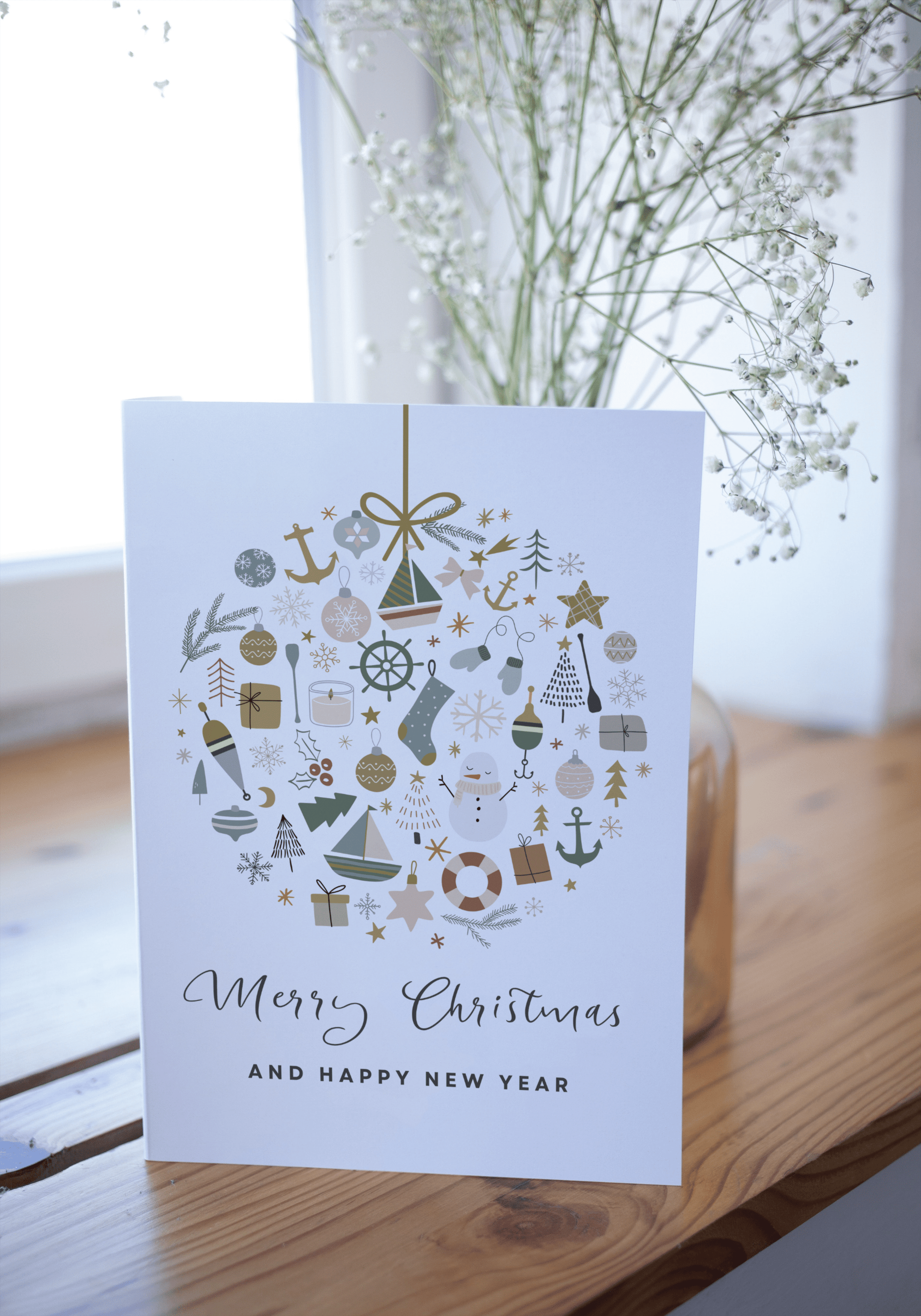 Nautical Christmas cards (Nautical bauble) Great Harbour Gifts