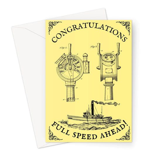 Nautical Congratulations Card, Full Speed Ahead! Great Harbour Gifts