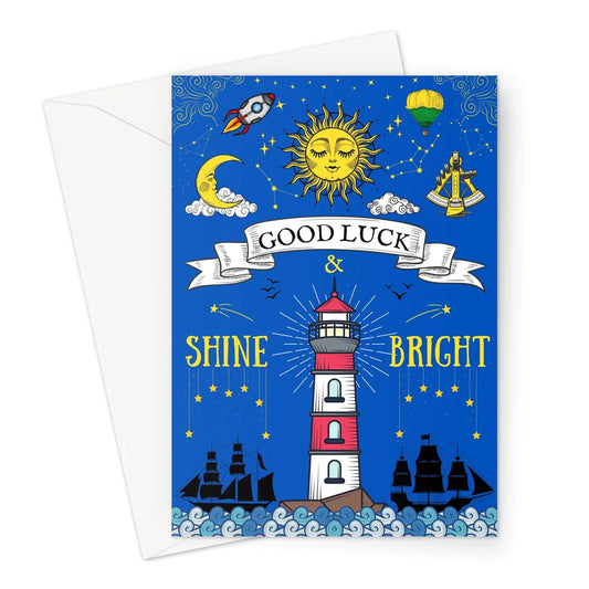 Nautical Good Luck Card, Good luck & Shine Bright Great Harbour Gifts