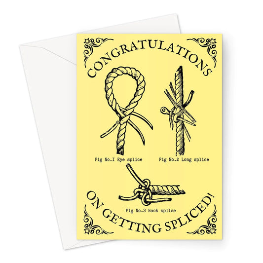 Nautical Wedding Card, Congratulations on getting spliced! Great Harbour Gifts