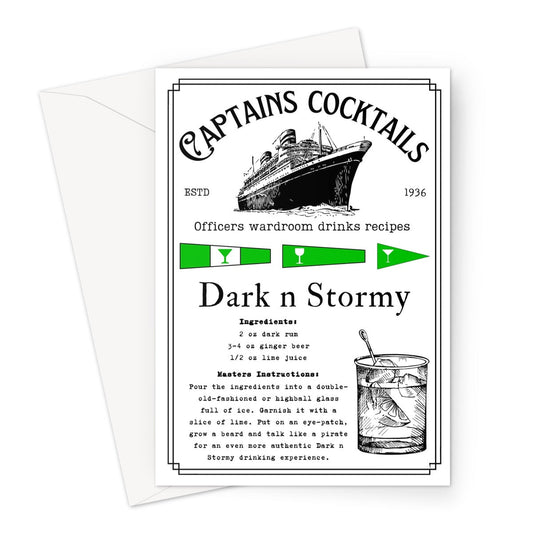 Nautical greeting card, (Dark n stormy) Any occasion cards Great Harbour Gifts