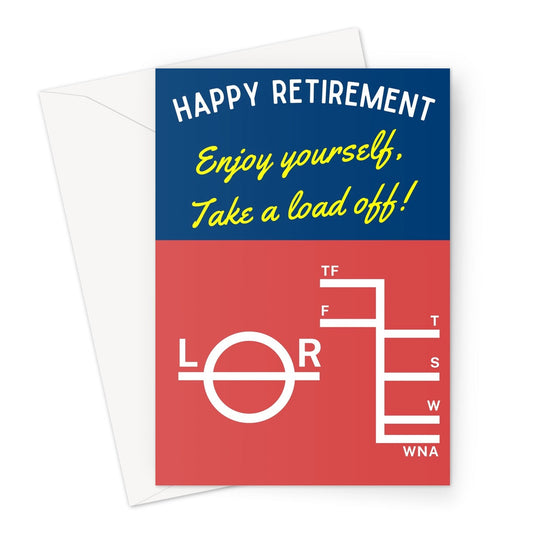 Nautical retirement card, Plimsoll line, Enjoy yourself take a load off! Great Harbour Gifts