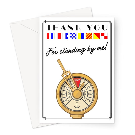 Nautical thank you card, Thank you for standing by me! Great Harbour Gifts