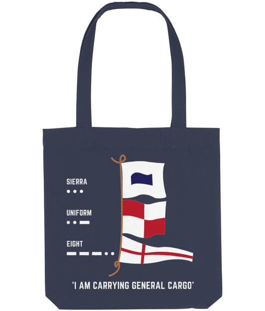 Organic cotton strong tote bag (I am carrying general cargo) Great Harbour Gifts