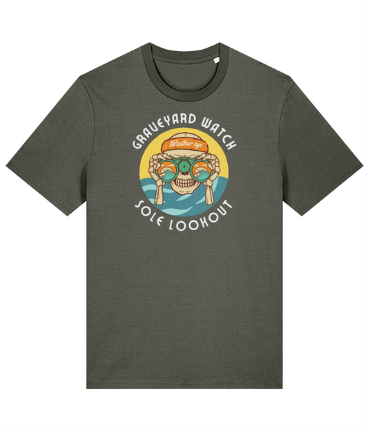 Organic cotton unisex t-shirt (Graveyard watch, sole watchkeeper) Great Harbour Gifts