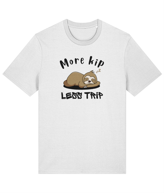 Organic cotton unisex t-shirt (More kip, less trip) Great Harbour Gifts