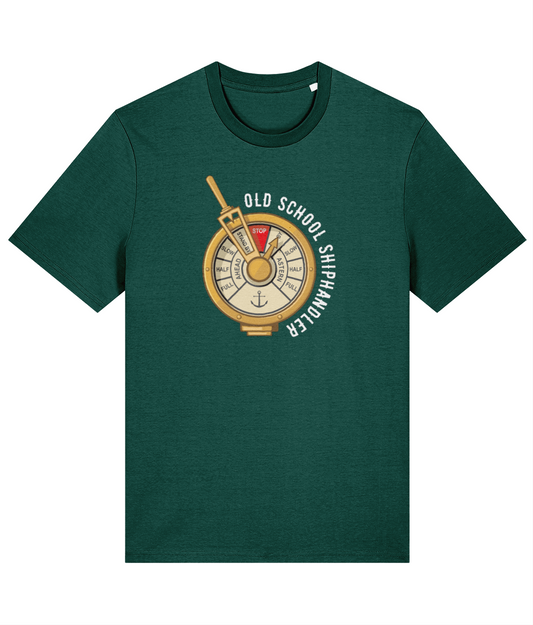 Organic cotton unisex t-shirt (Old school ship handler) ship's telegraph Great Harbour Gifts